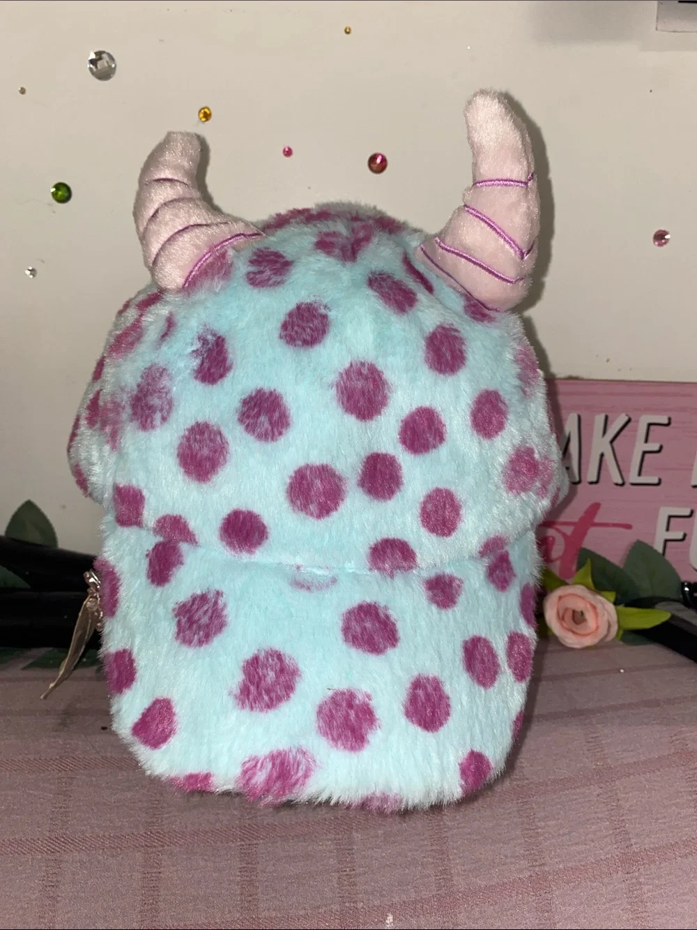 Disney Parks Monsters, Inc. Sulley Fuzzy Baseball Cap, an official furry cosplay